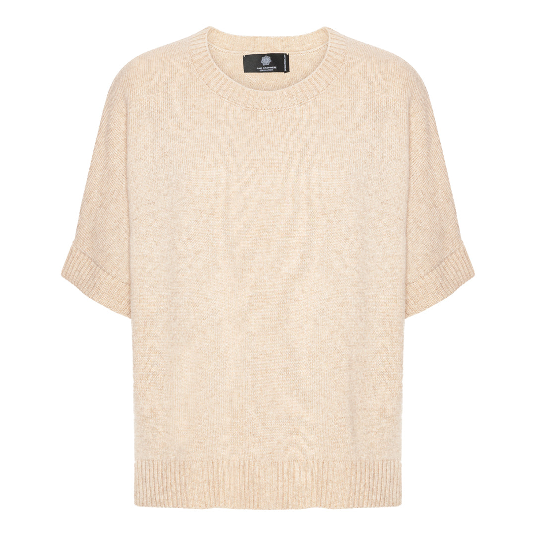 Tilde - Cashmere T-shirt - Beige Toast
