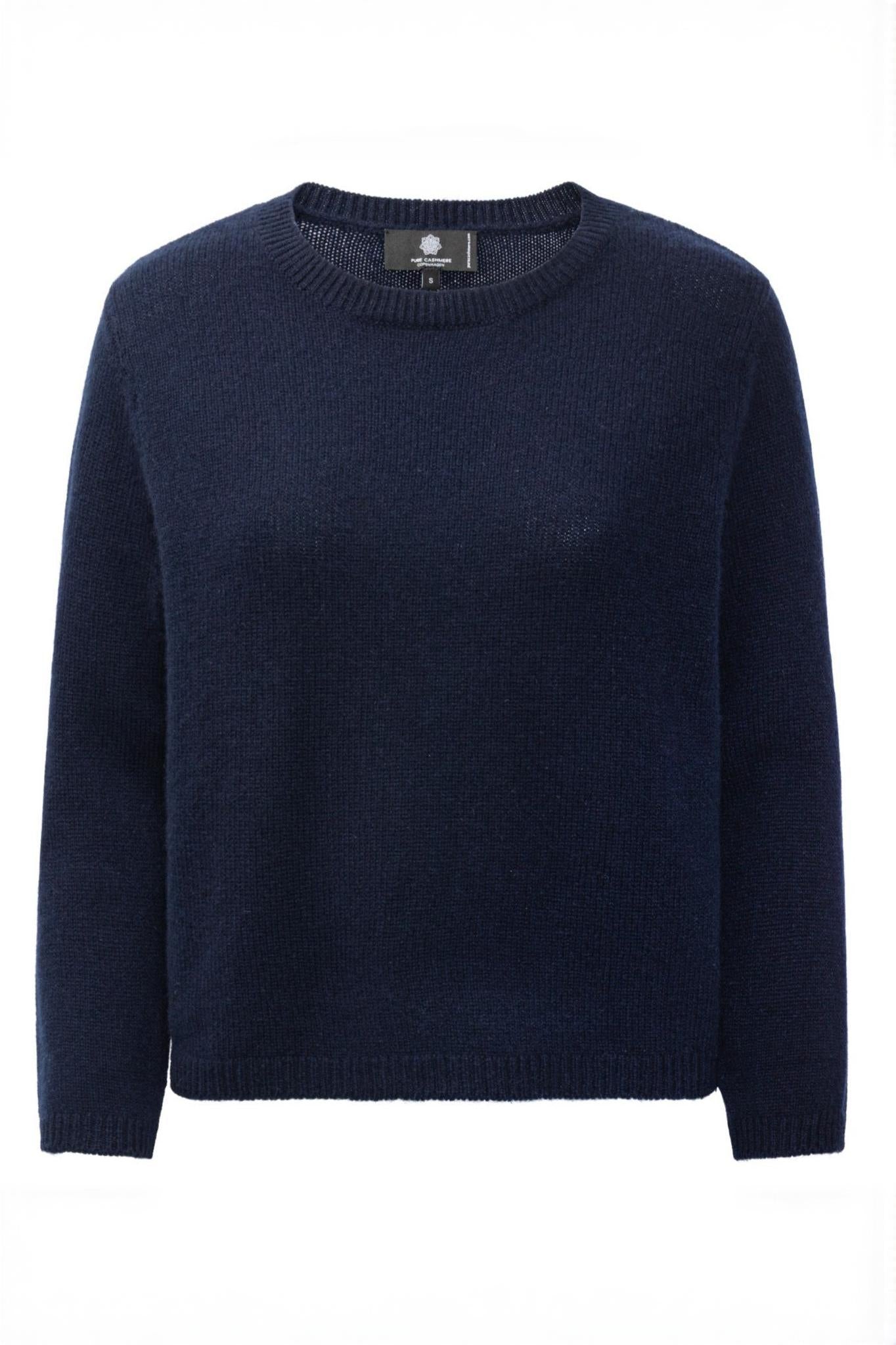 Anna - Cashmere Trøje - Dark Navy