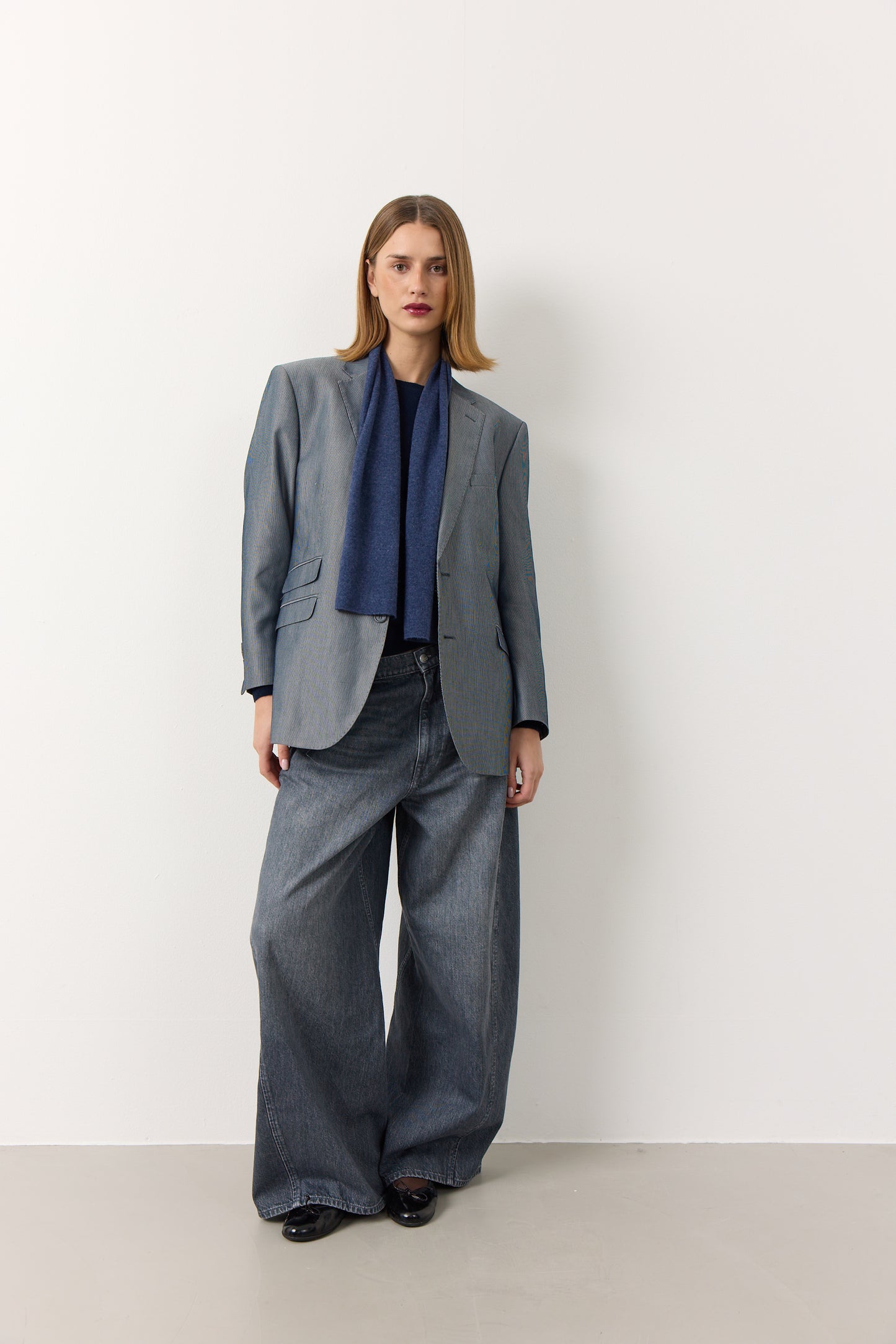 Mio - Tørklæde i cashmere - Indigo Blå