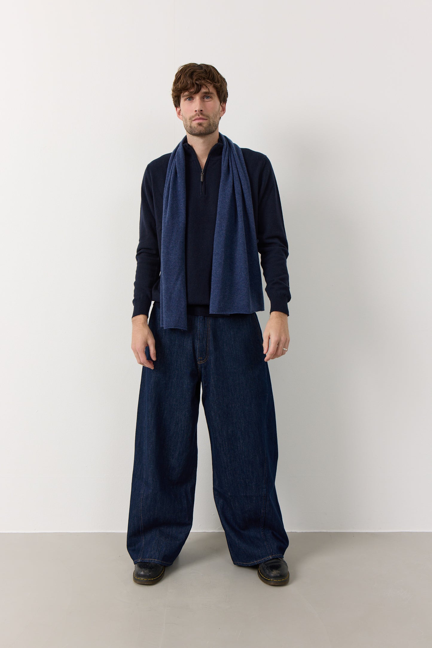 Alfa - Tørklæde i cashmere - Indigo Blå