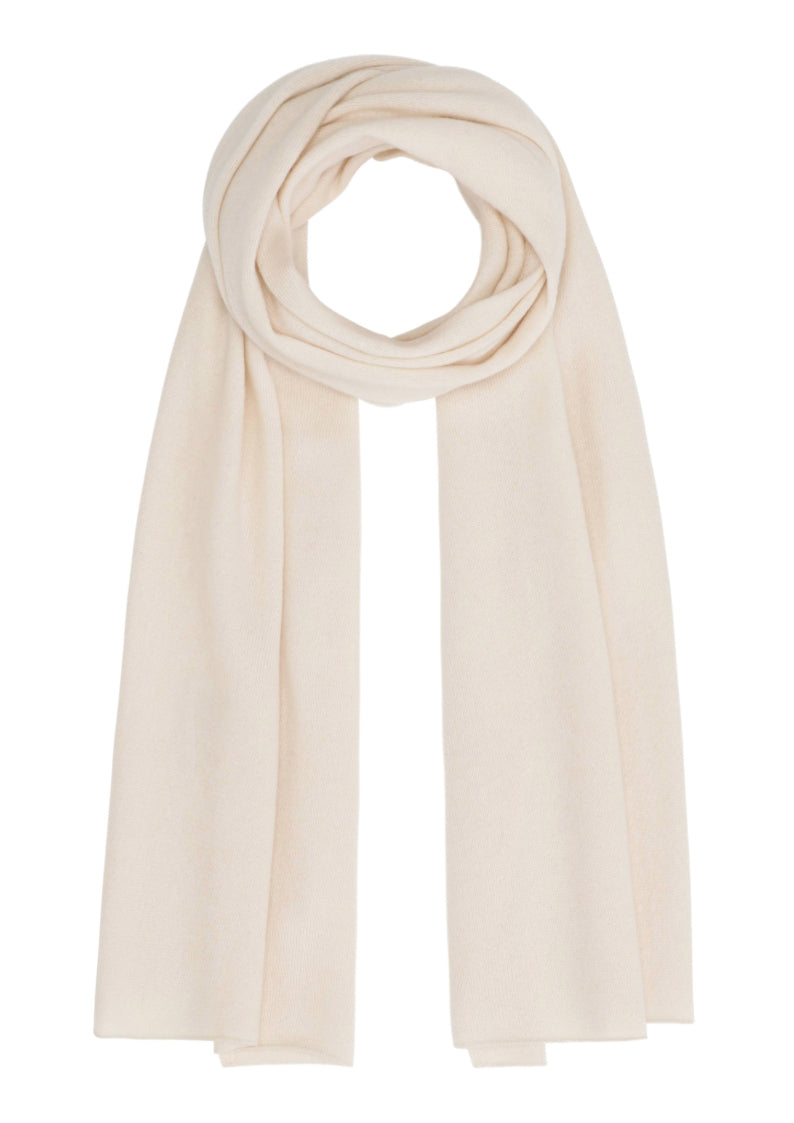 Alfa - Tørklæde i cashmere -  Pale White Peach