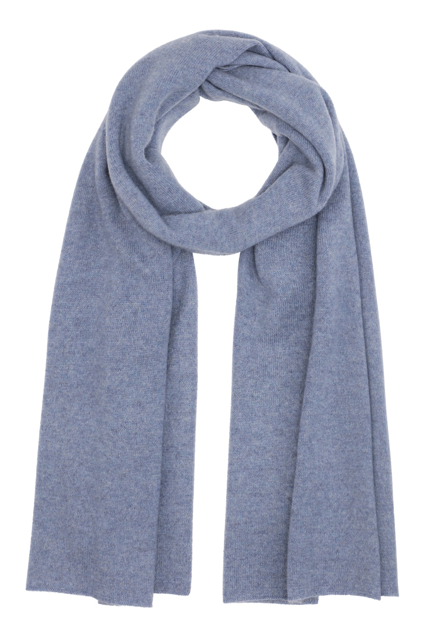 Alfa - Tørklæde i cashmere - Lys denim blå
