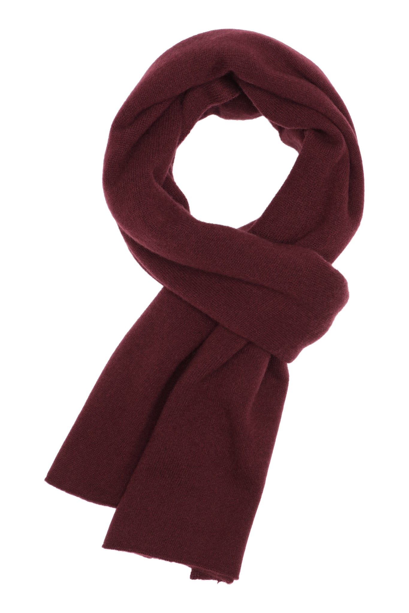 Alfa - Tørklæde i cashmere - Mørk Vinrød