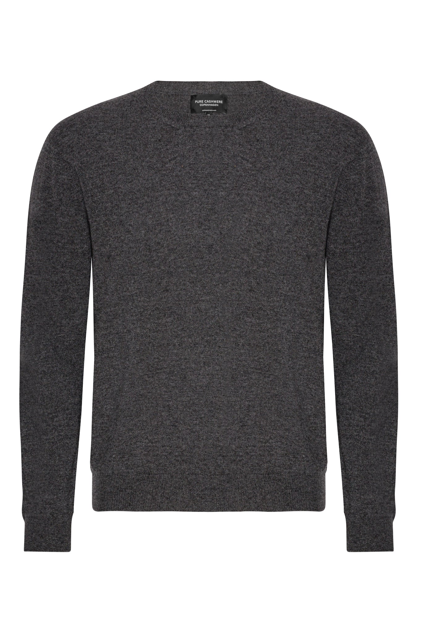 Mænd klassisk cashmere trøje med rund hals, Skotland - Mørk Grå