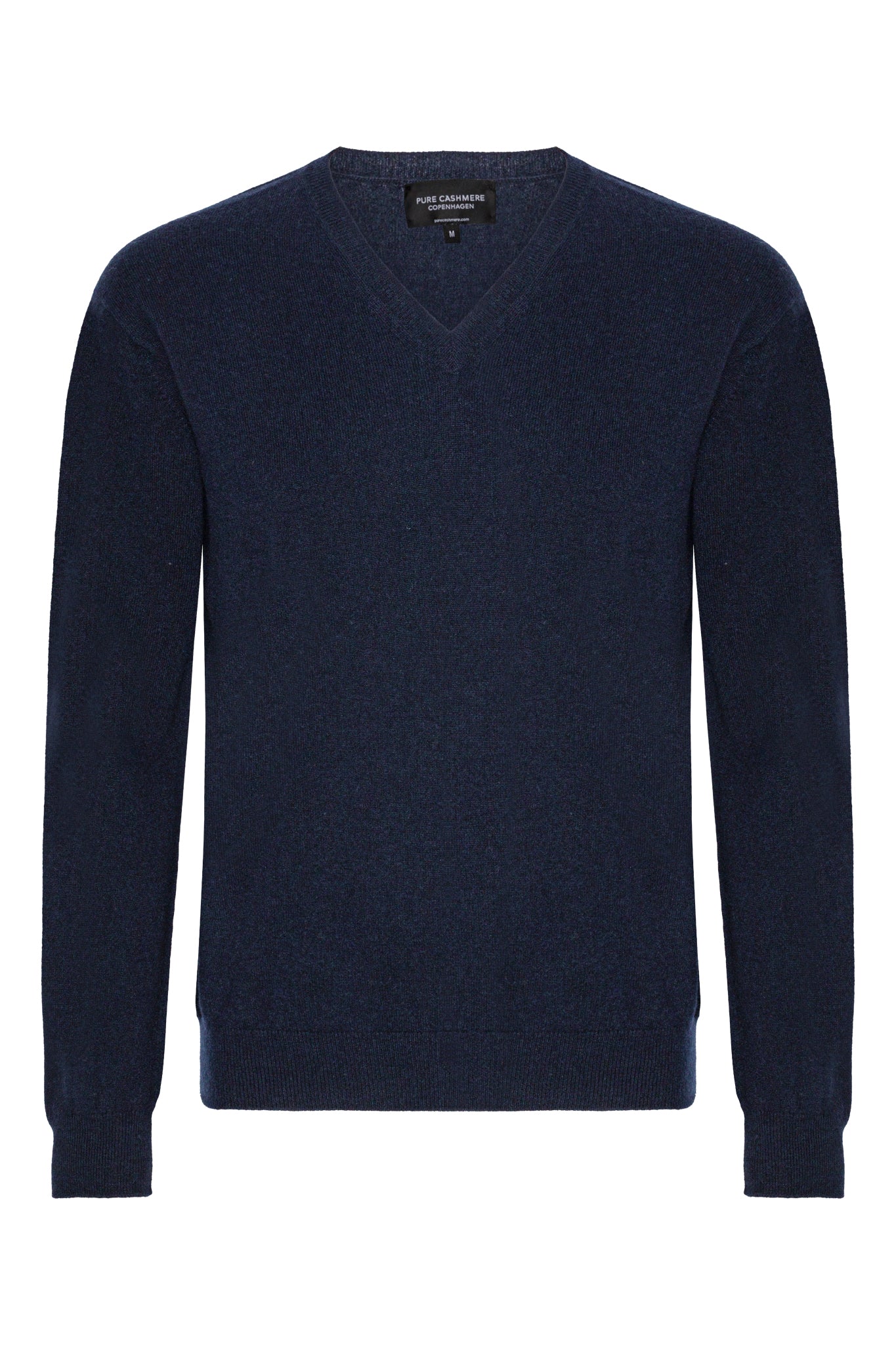 Mænd klassisk cashmere trøje med V-hals, Skotland - Dark Navy