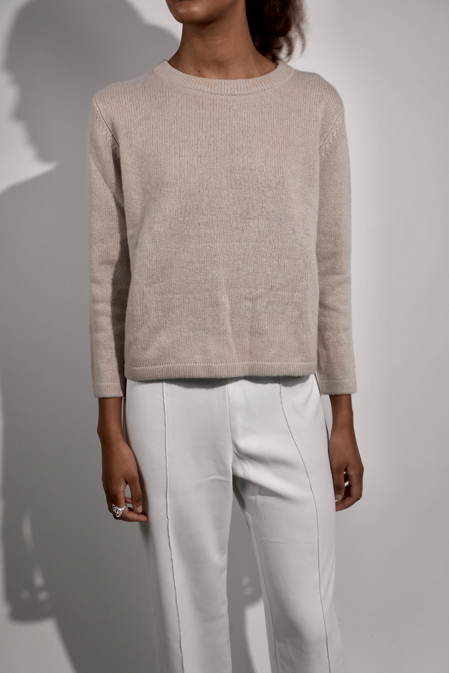 Anna - Cashmere Trøje - Sand