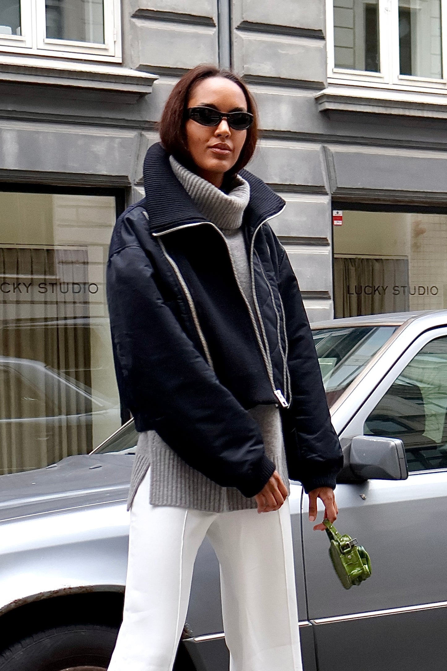 Marilyn - cashmere rullekrave sweater - Mellemgrå