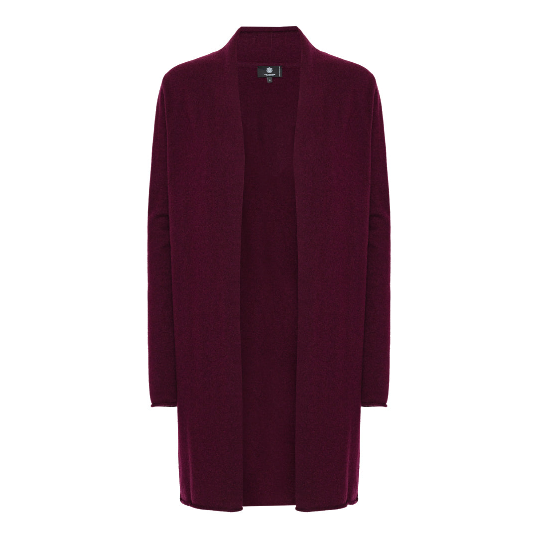 Ingrid - cashmere cardigan - Mørk Vinrød Bordeaux