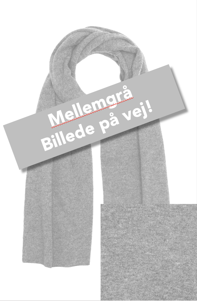 Alfa - Tørklæde i cashmere - Mellemgrå