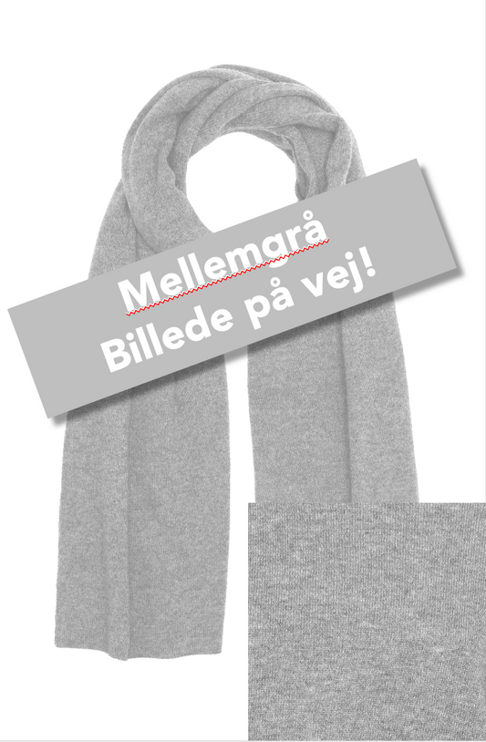 Alfa - Tørklæde i cashmere - Mellemgrå