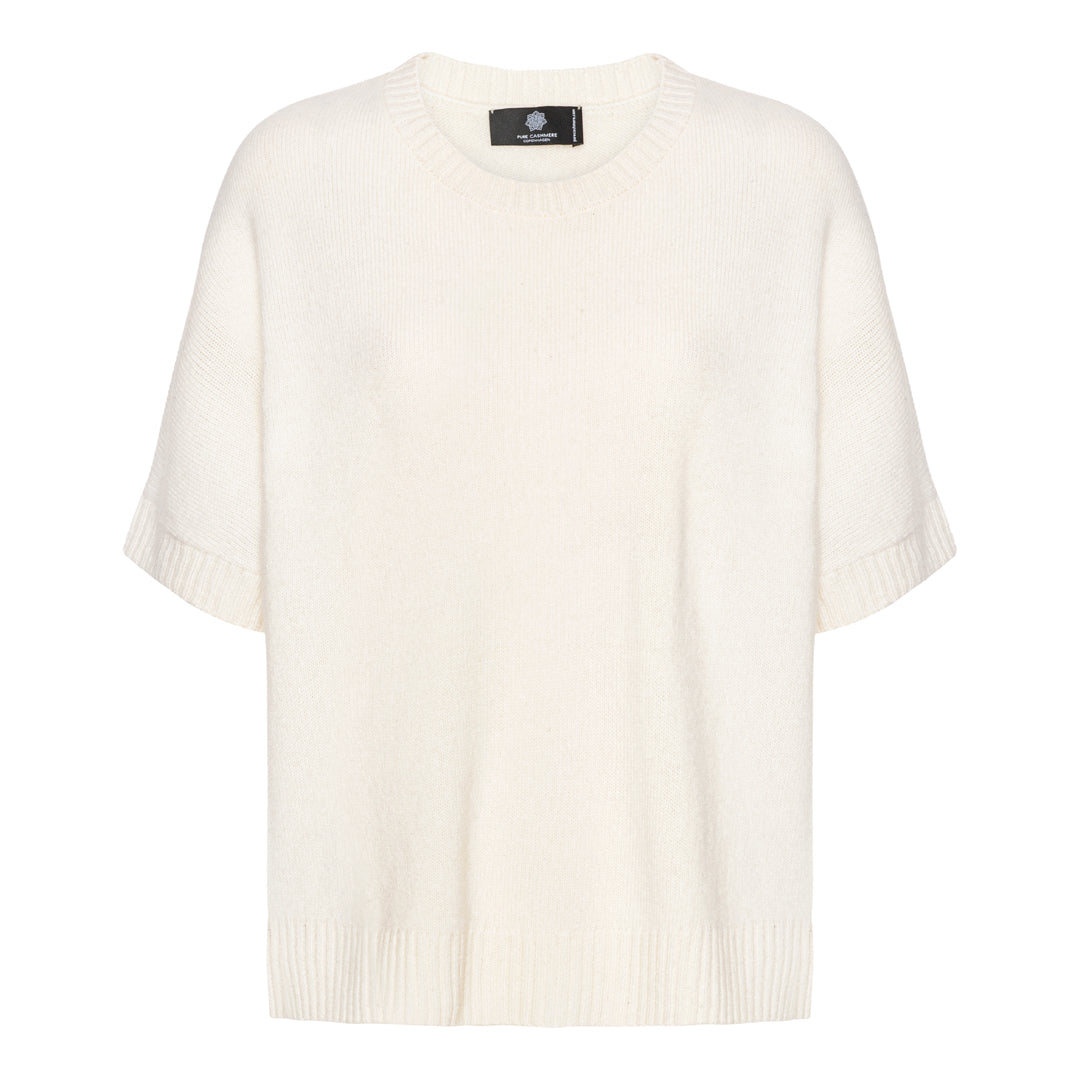 Tilde - Cashmere T-shirt - creme hvid