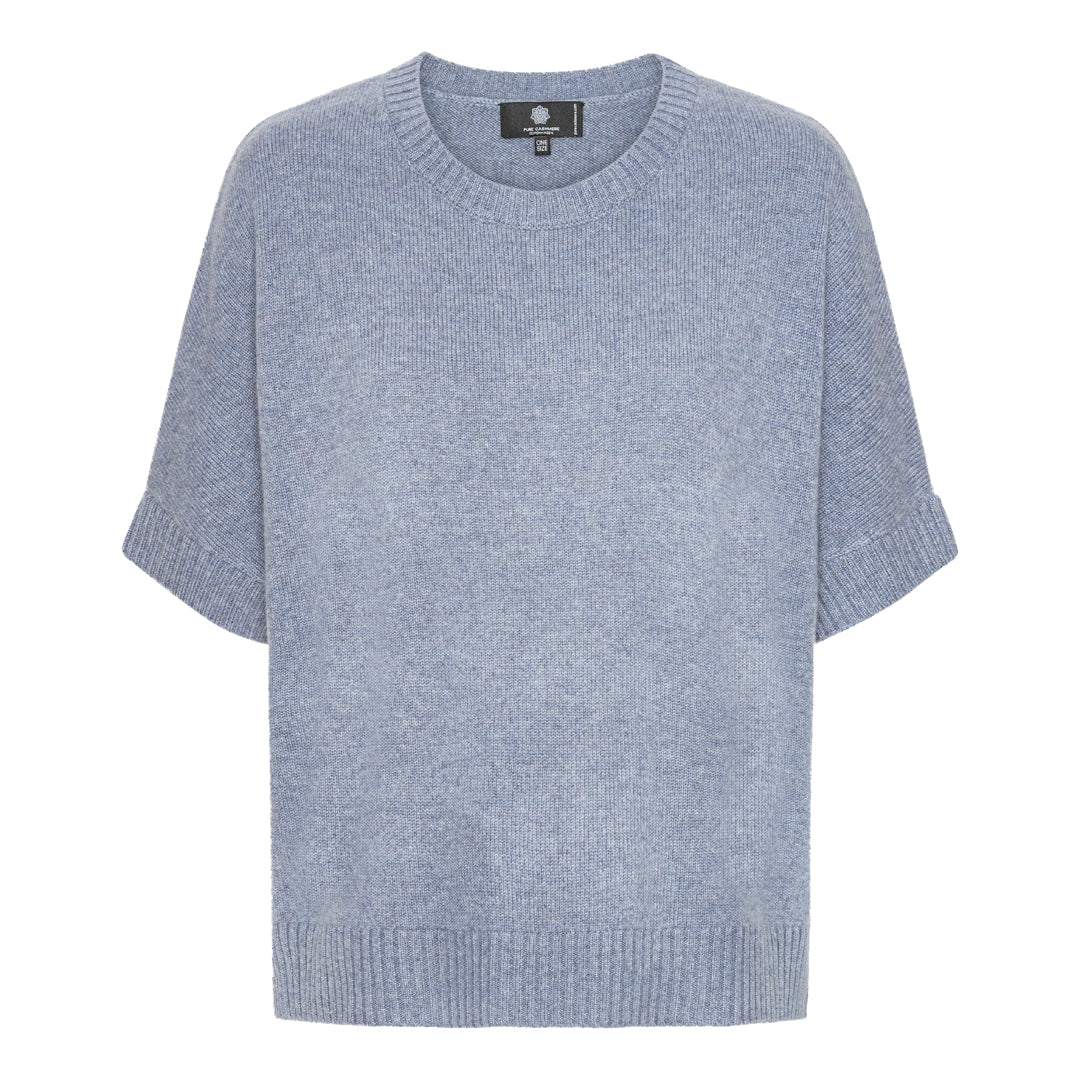 Tilde - Cashmere T-shirt - Lys Denimblå