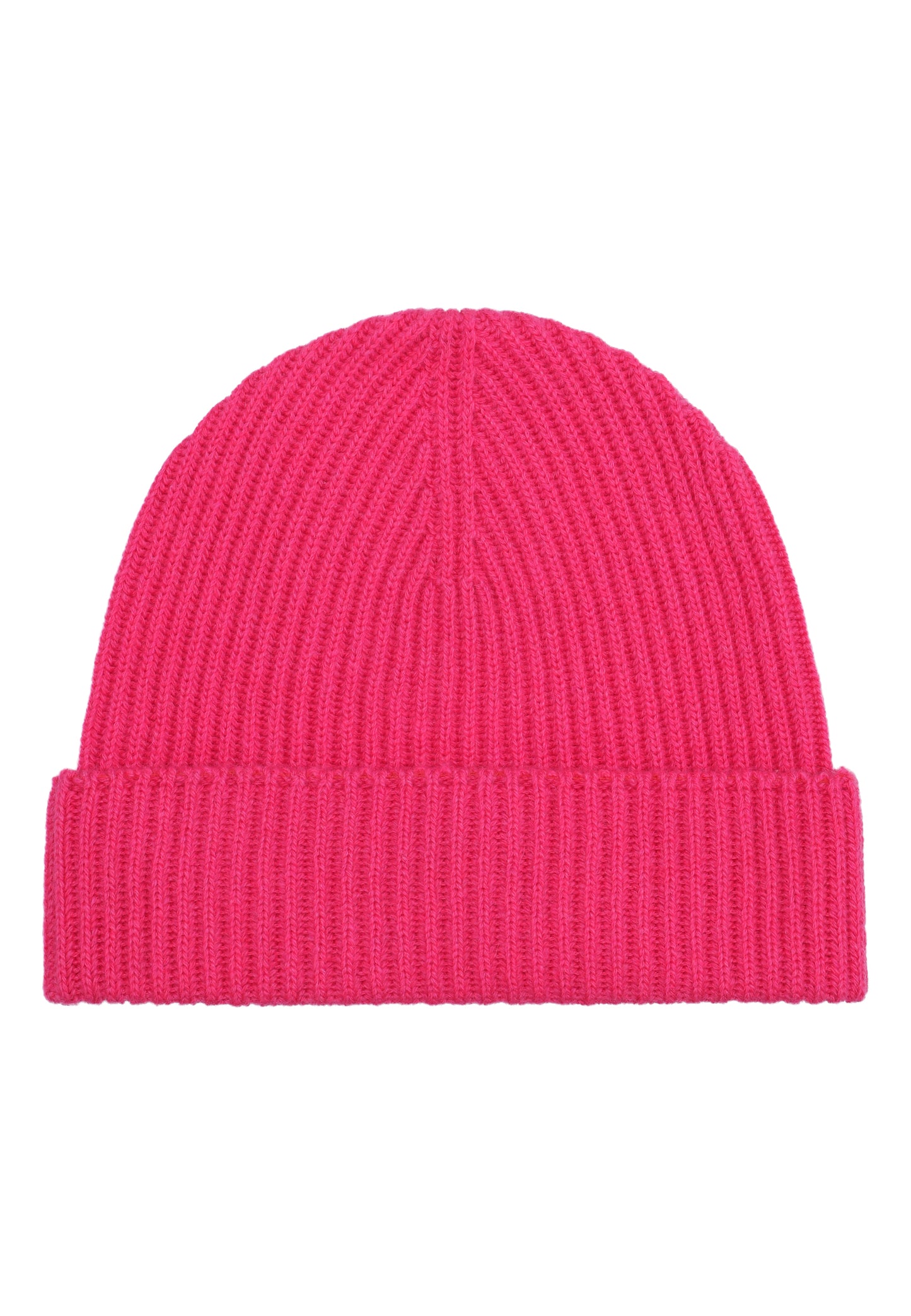 Robin - hue i ribstrikket cashmere, Skotland - Bright Pink