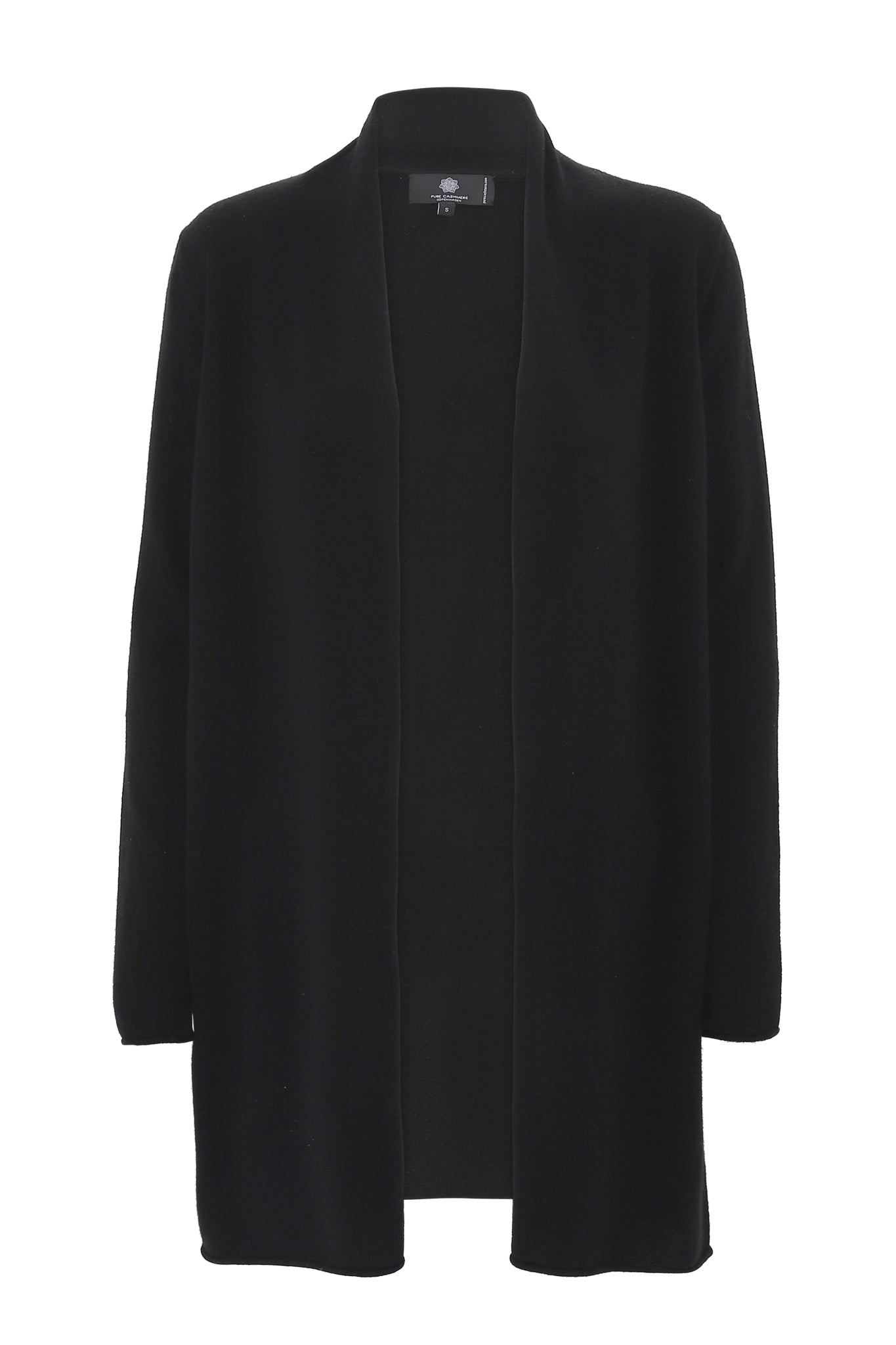 Ingrid - lang cashmere cardigan - Sort