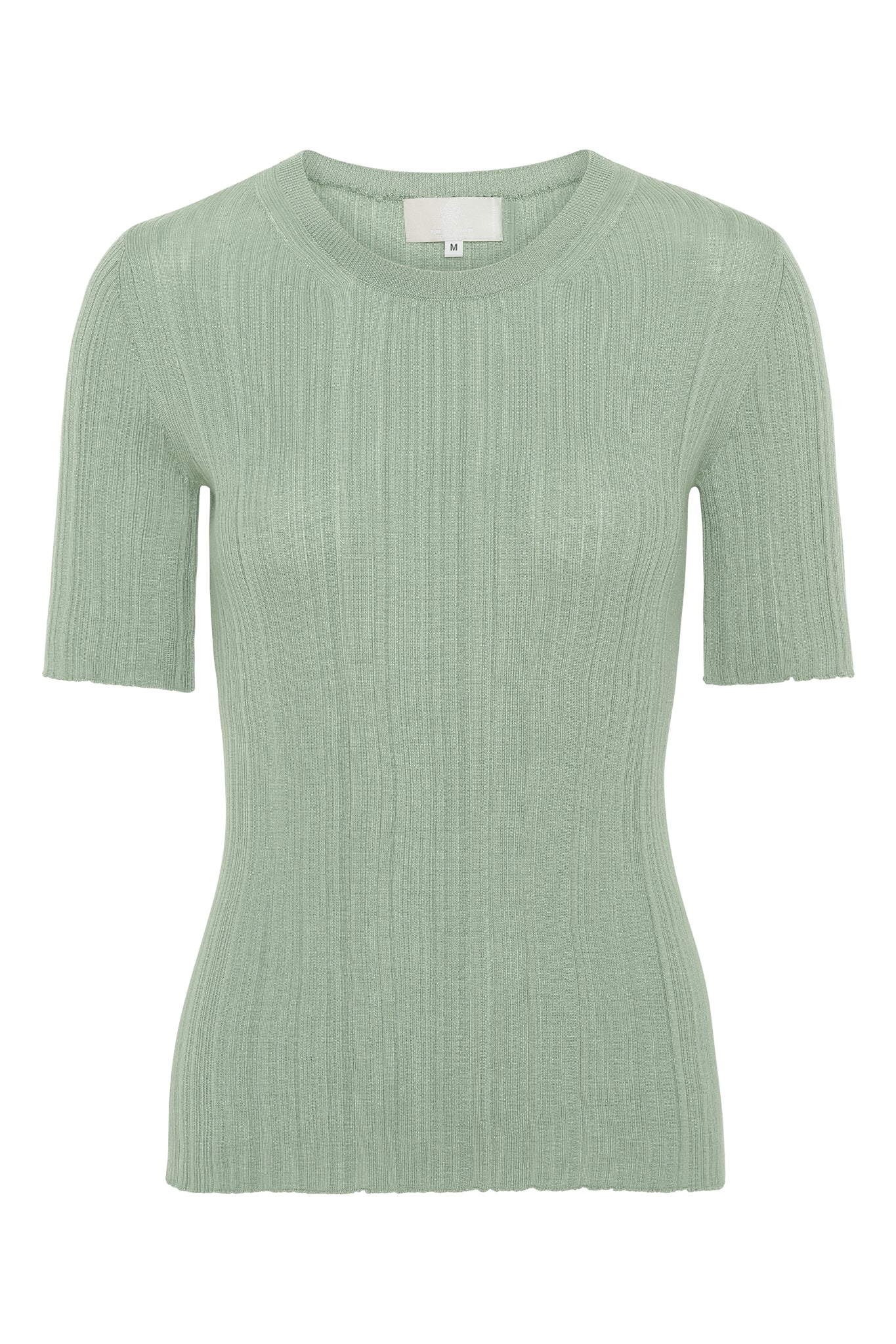 Lea - Cashmere Tee - Støvet Grøn