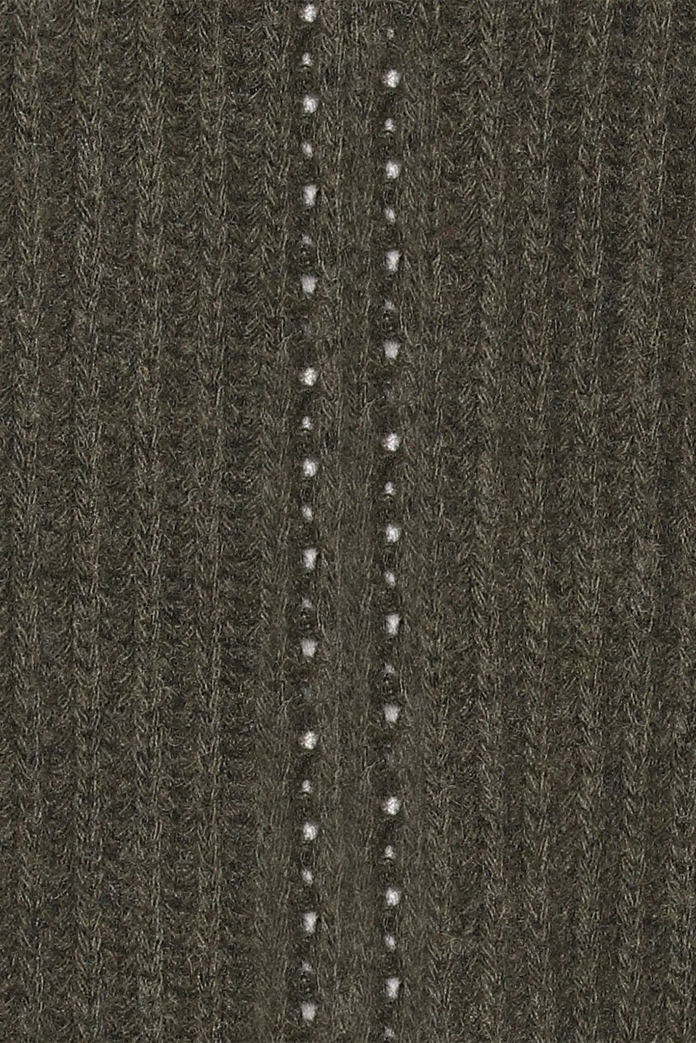 Maja - cashmere cardigan ribstikket recycle - Army