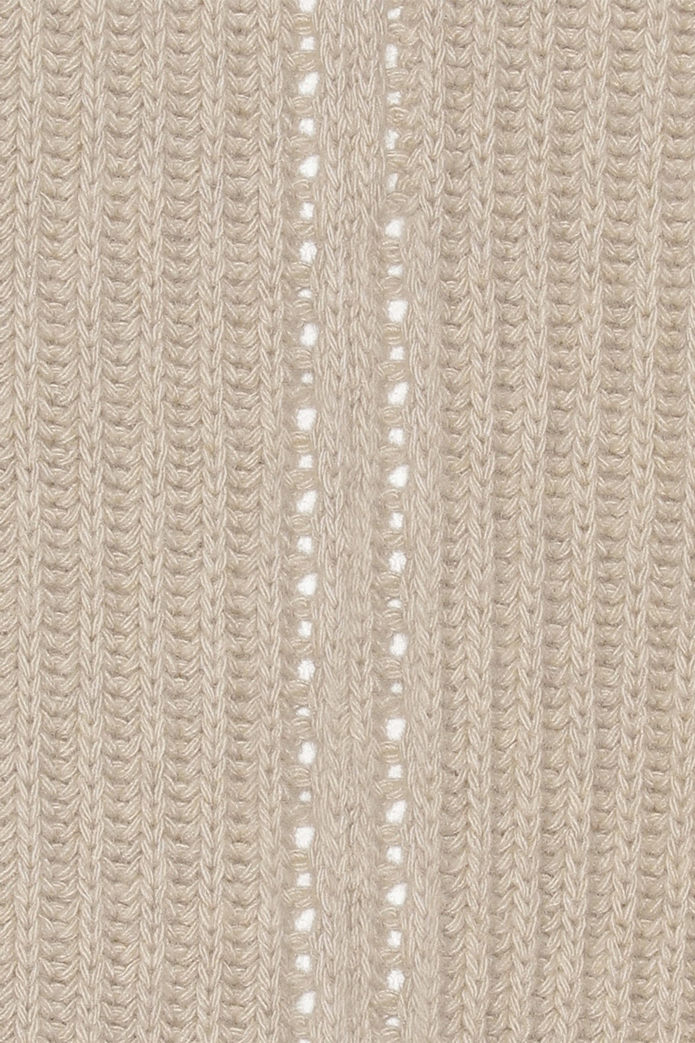 Maja - cashmere cardigan ribstikket recycle - Beige