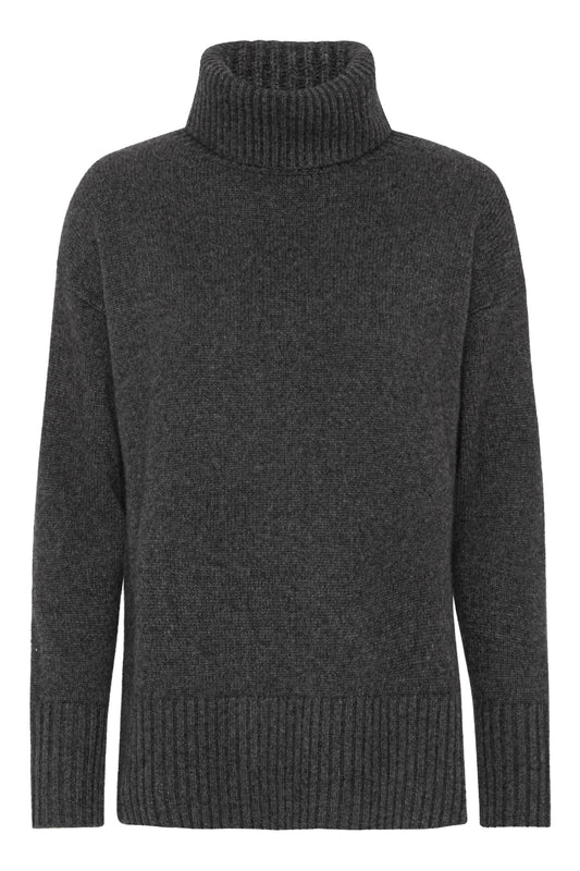 Marilyn - cashmere rullekrave sweater - Koksgrå