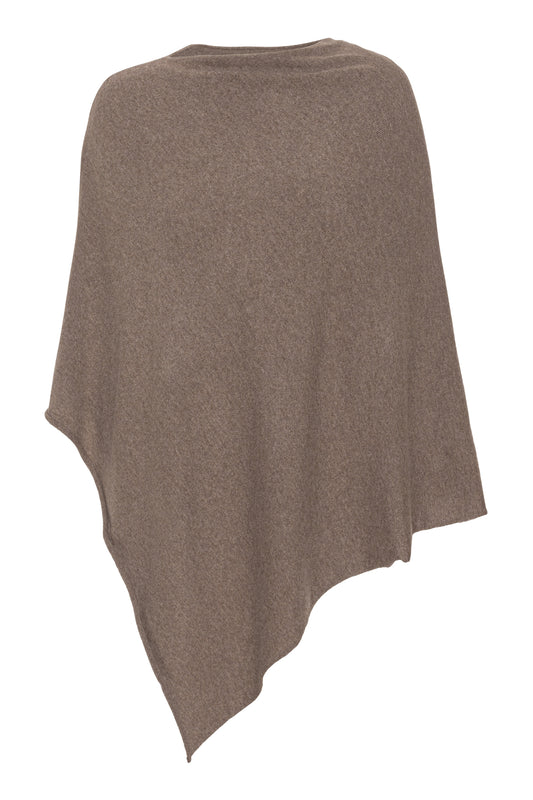 My - poncho, asymetrisk - Lys Brun