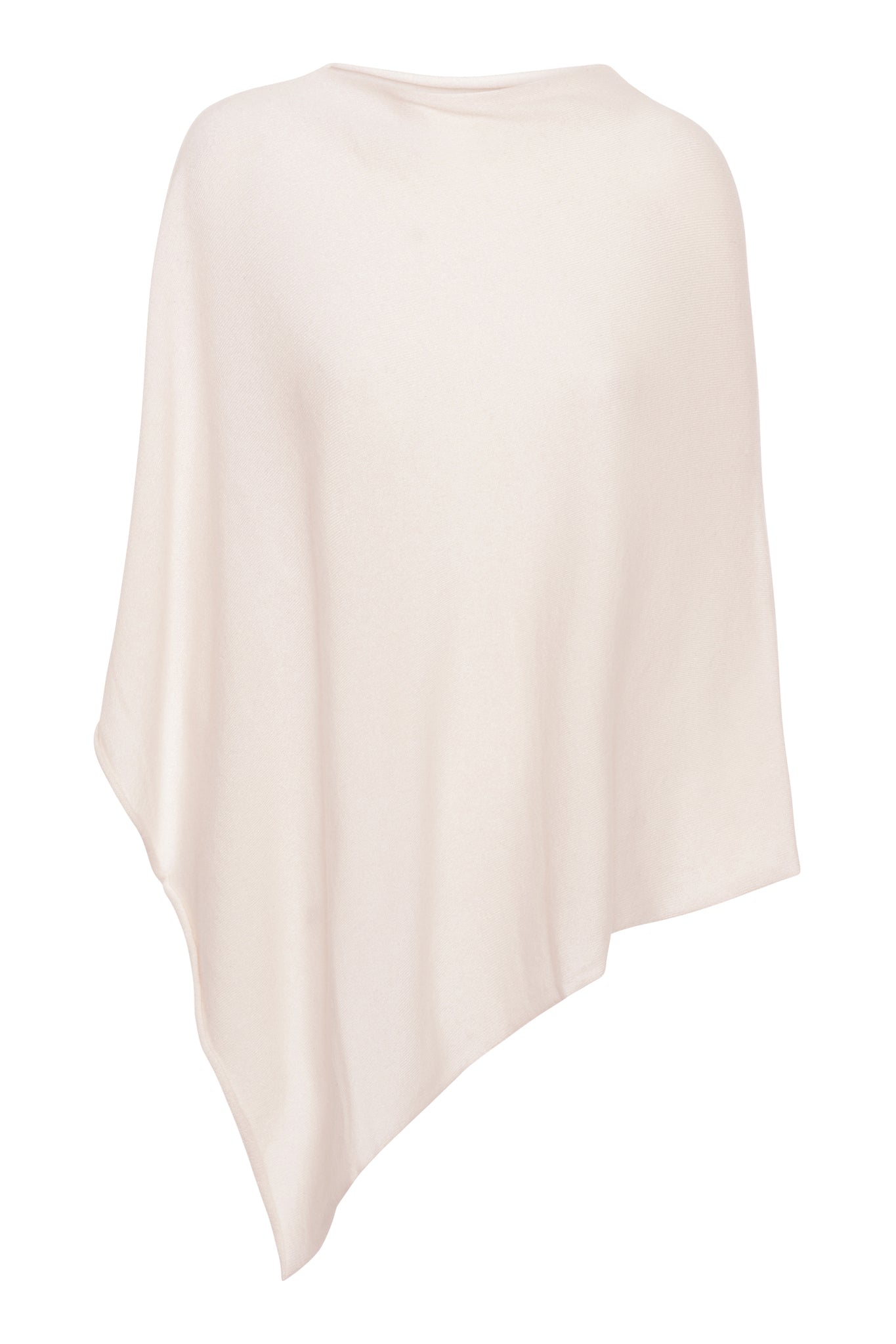 My - poncho, asymetrisk - Pale White Peach