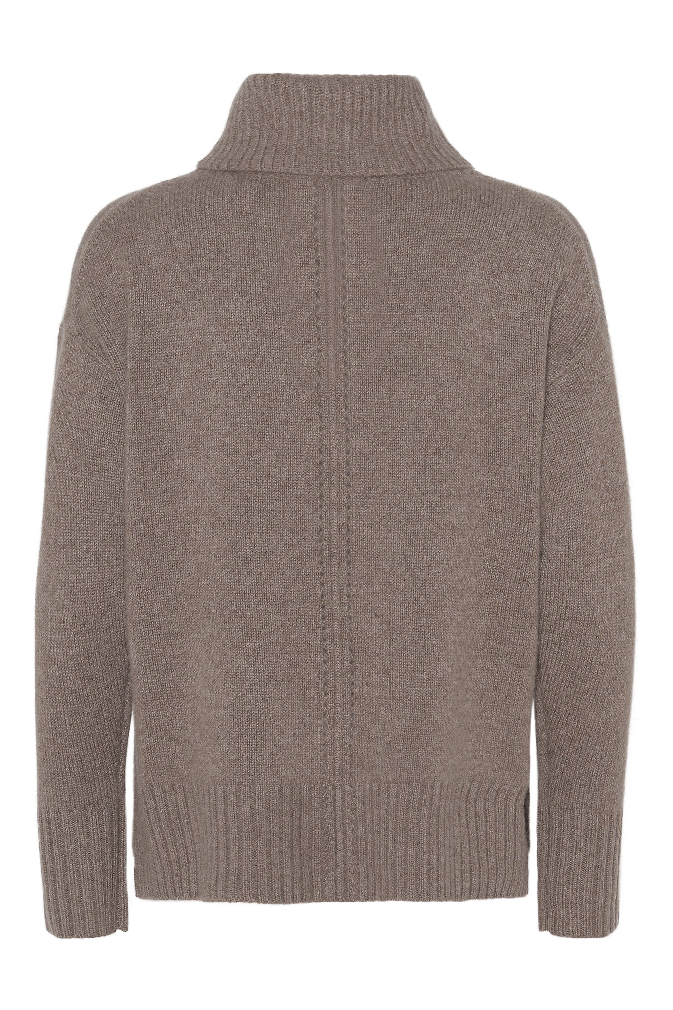 Marilyn - cashmere rullekrave sweater - Lys Brun