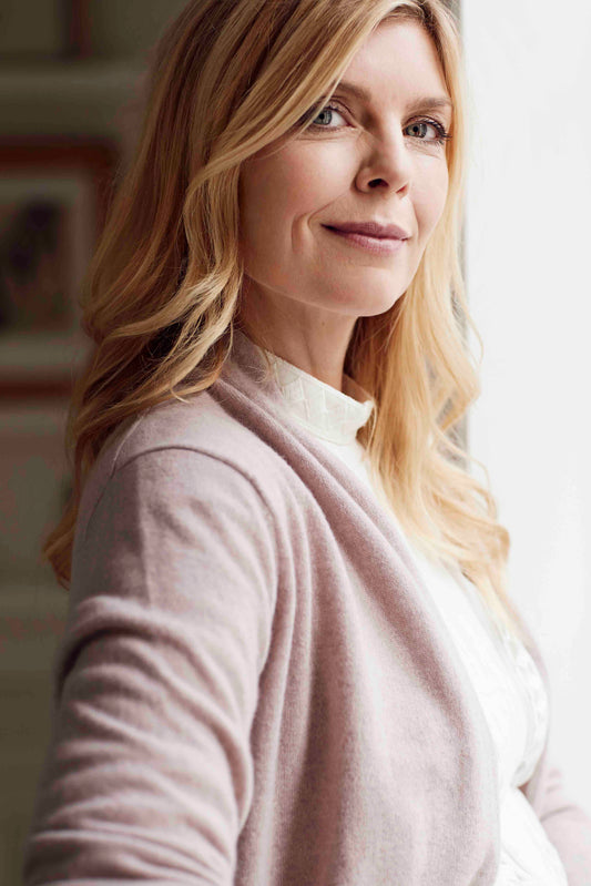 Ingrid Cashmere Cardigan - Lys Støvet Lyng
