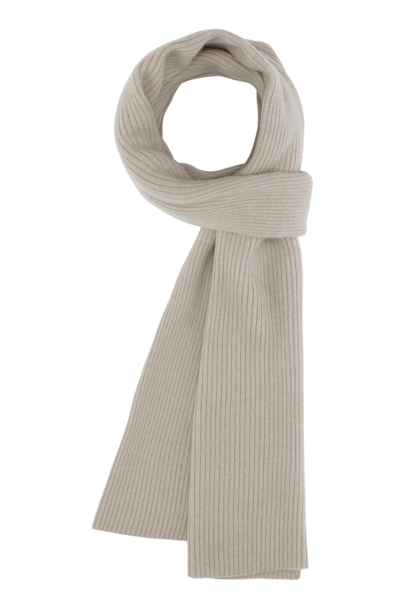 Robin - tørklæde i strikket cashmere - Sand