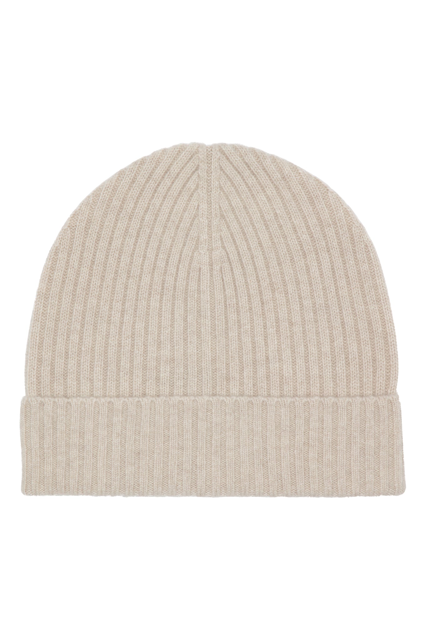 Robin - hue i ribstrikket cashmere - Beige