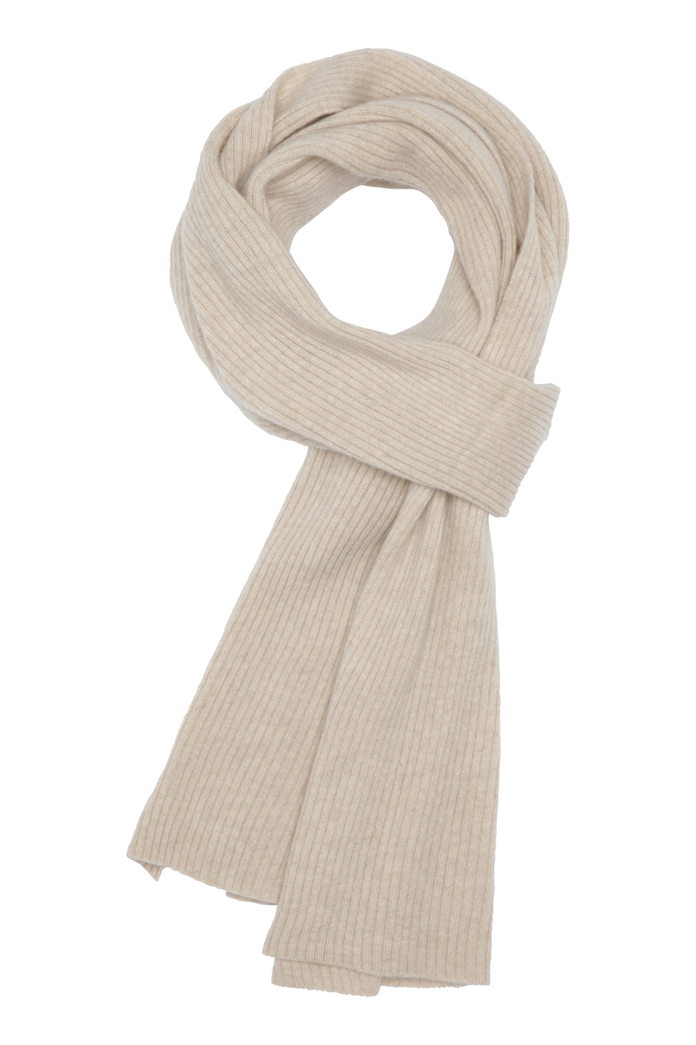 Robin - tørklæde i strikket cashmere - Beige