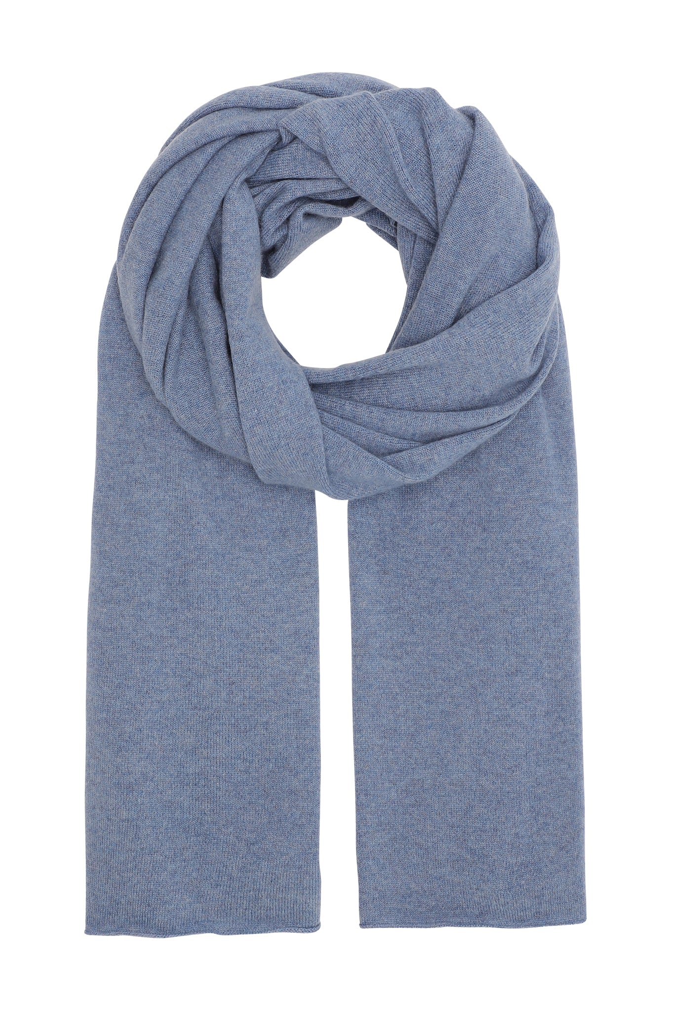 Luna - kæmpetørklæde i cashmere - Light denim blue