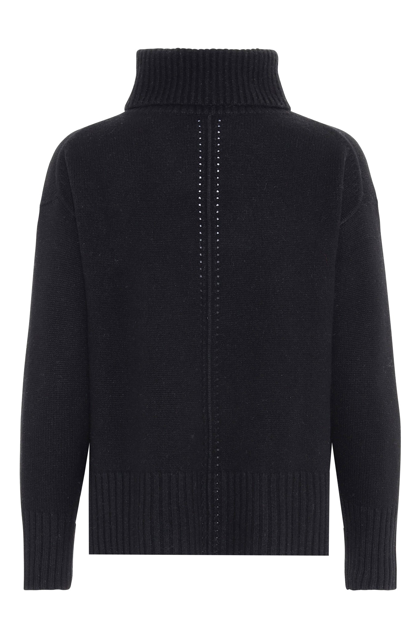 Marilyn - cashmere rullekrave sweater - Sort