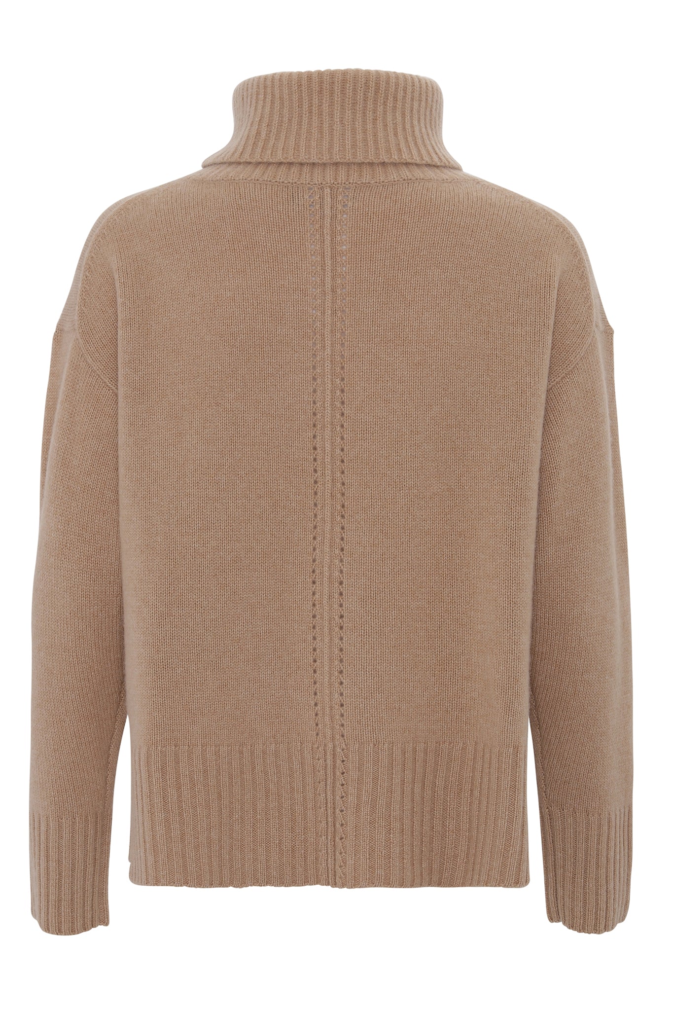 Marilyn - cashmere rullekrave sweater - Camel