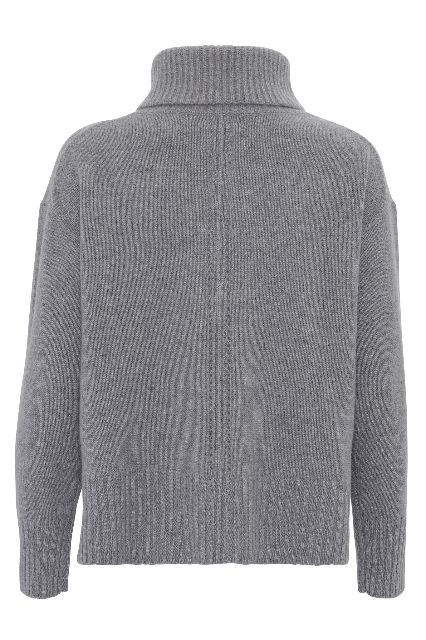 Marilyn - cashmere rullekrave sweater - Mellemgrå