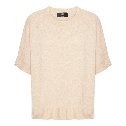 Tilde - Cashmere T-shirt - Beige Toast