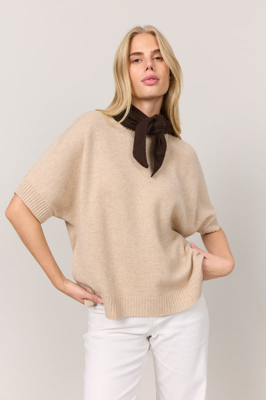 Lille eksklusiv cashmere scarf, fra Skotland - Espresso Brun