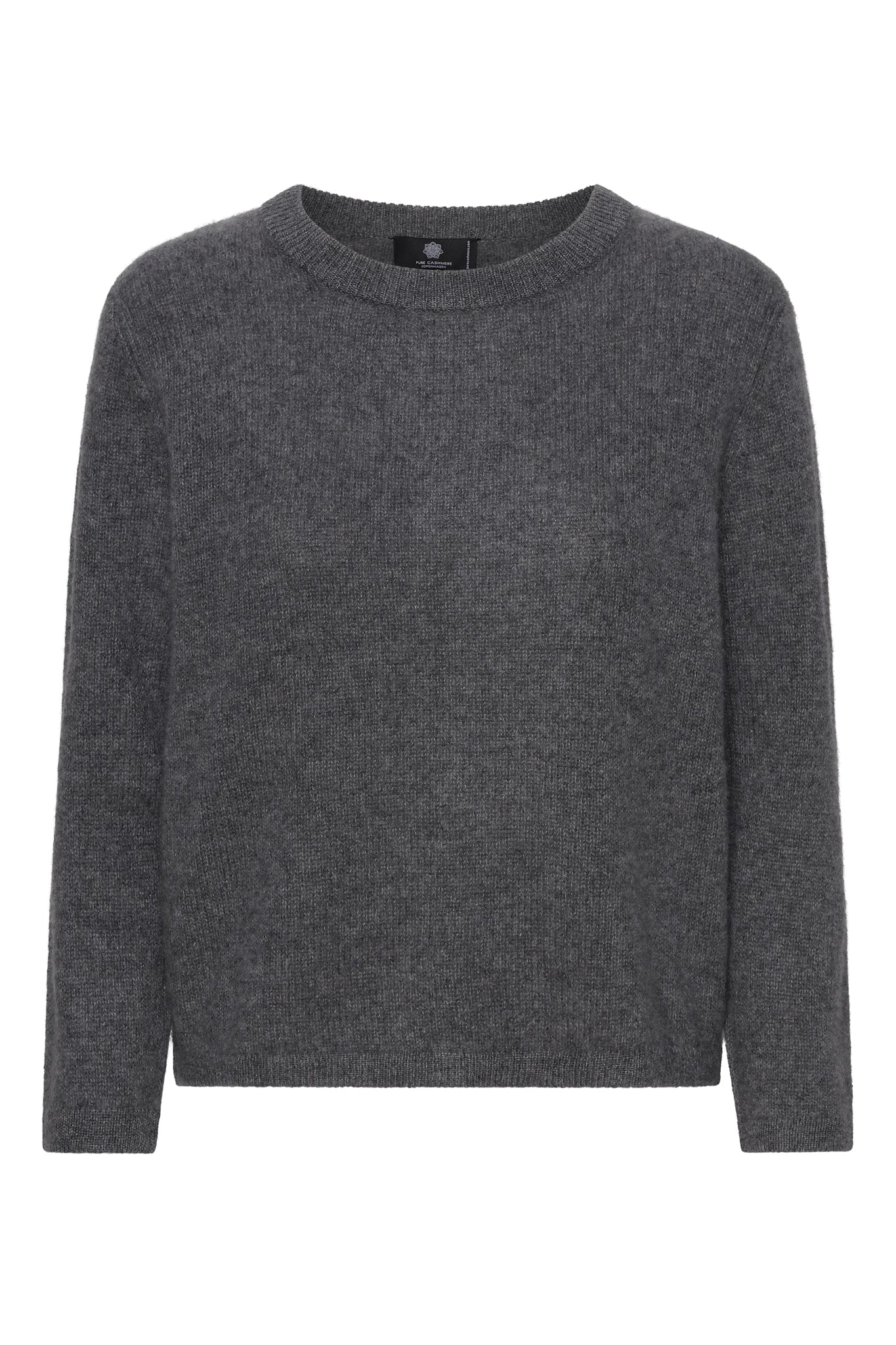 Anna - Cashmere Trøje - Mørk grå med Fabric Shaver SÆRTILBUD