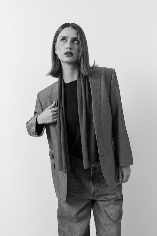 Mio - Tørklæde i cashmere -  Dark Navy