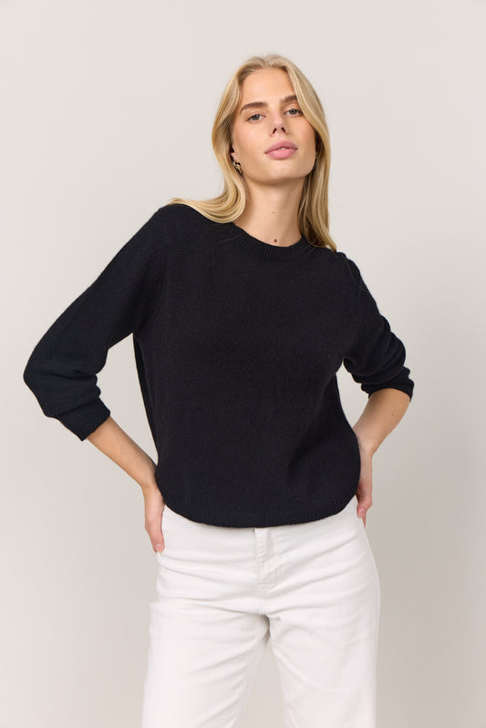Anna - Cashmere Trøje - Sort