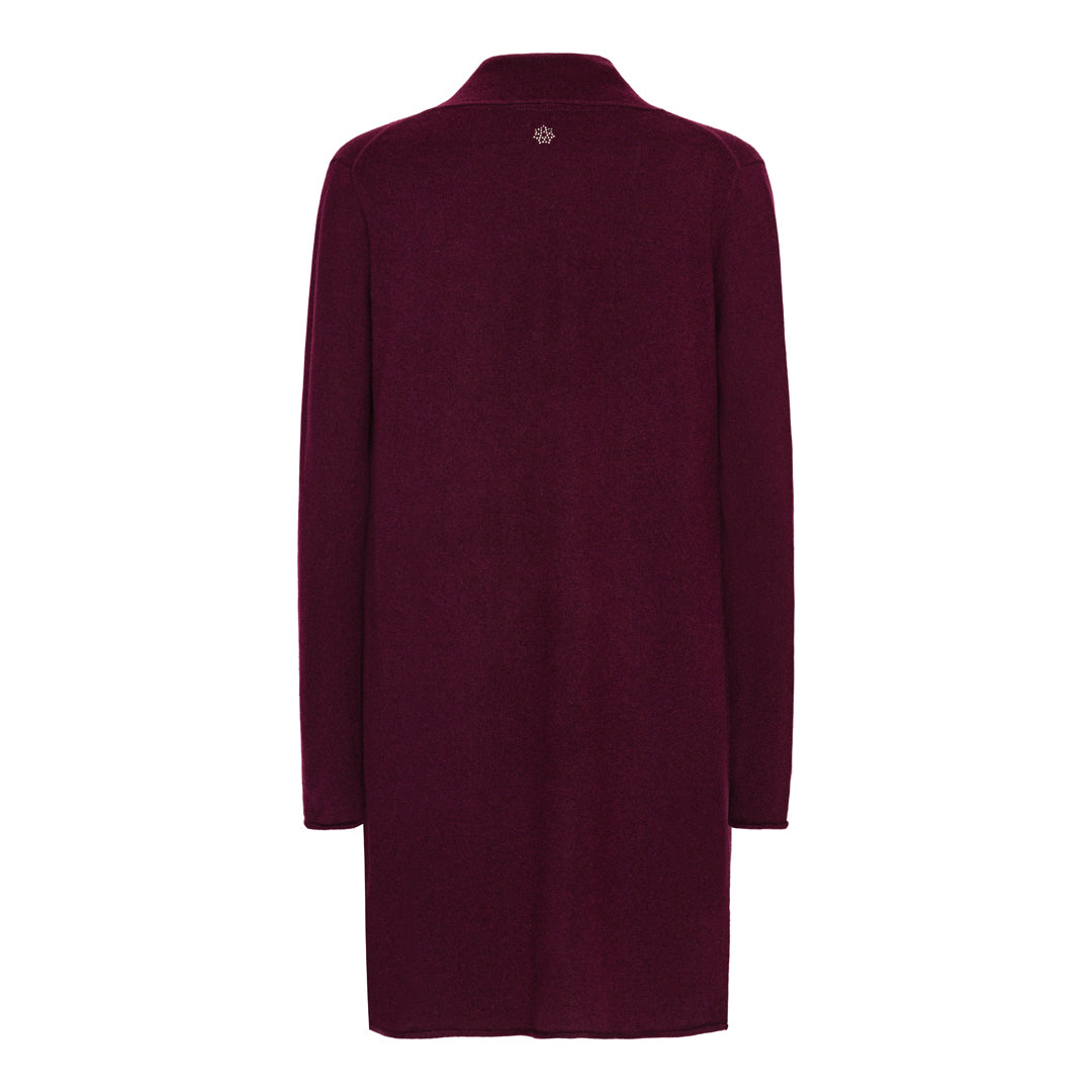 Ingrid - cashmere cardigan - Mørk Vinrød Bordeaux