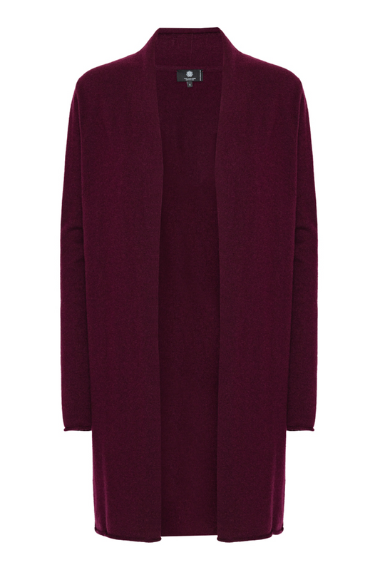 Ingrid - cashmere cardigan - Mørk Vinrød Bordeaux