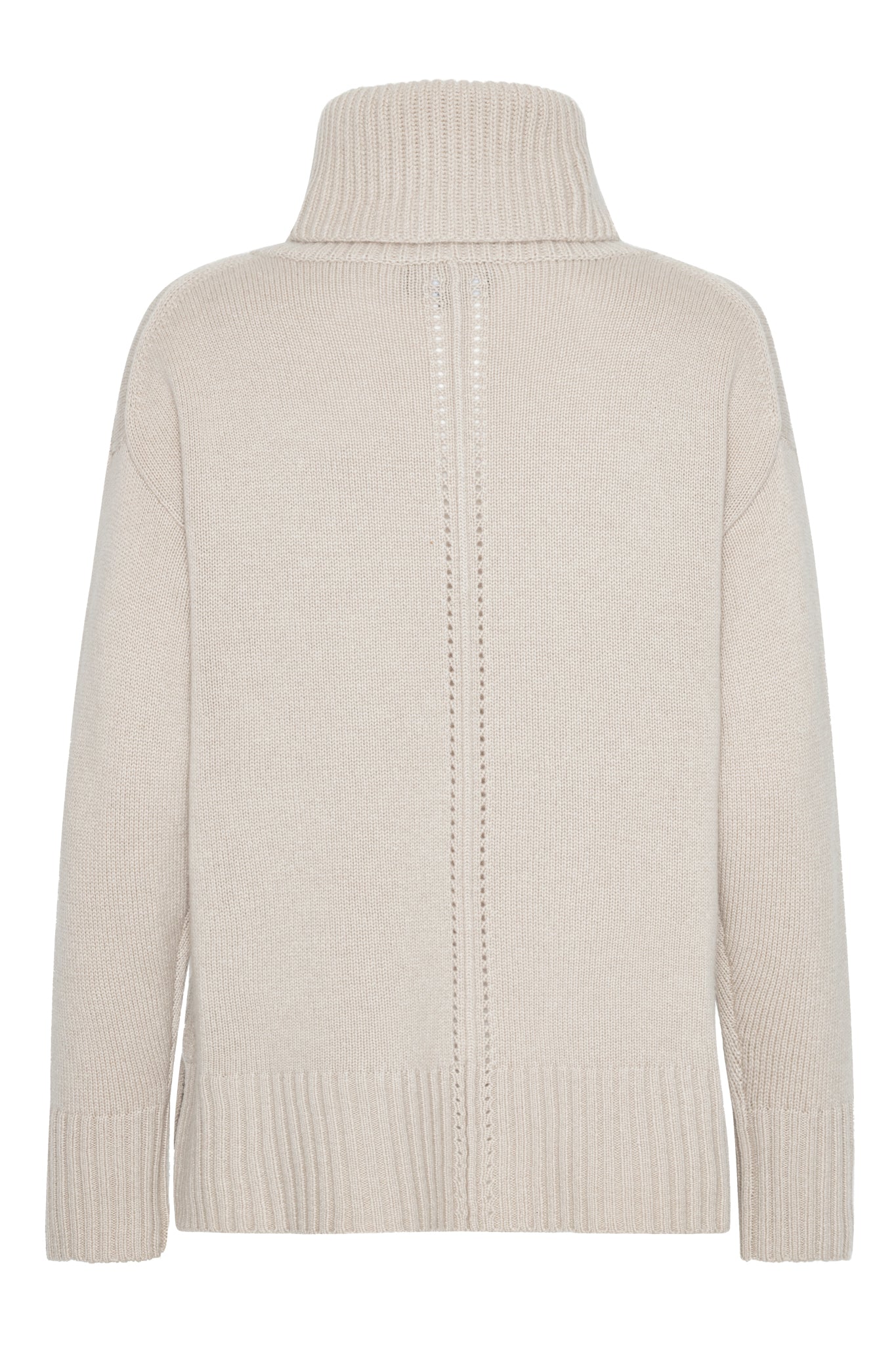 Marilyn - cashmere rullekrave sweater - Sand