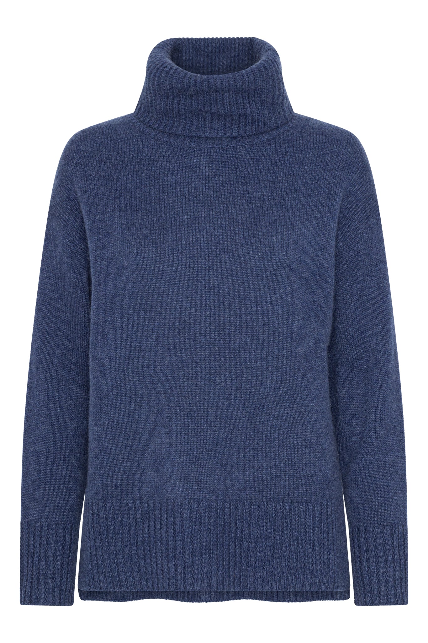 Marilyn - cashmere rullekrave sweater - Indigo Blå