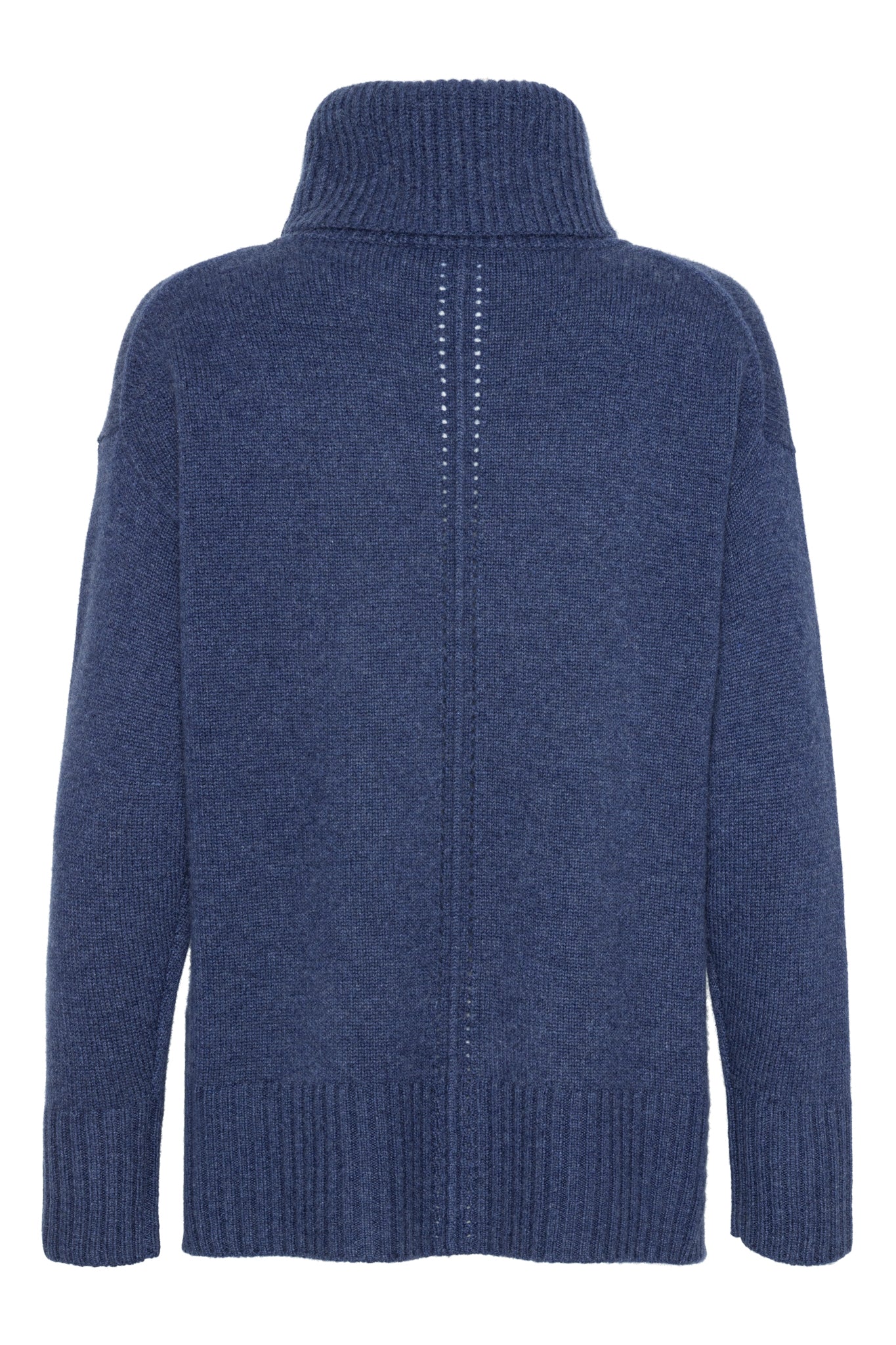 Marilyn - cashmere rullekrave sweater - Indigo Blå