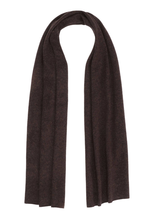 Mio - Tørklæde i cashmere -  Espressobrun