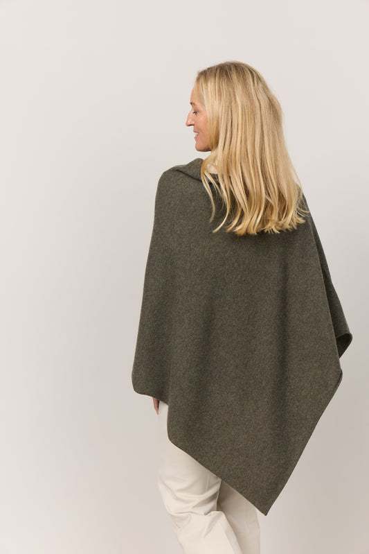 My - poncho, asymetrisk - Army Green