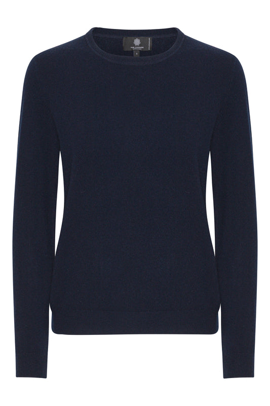 Pil - Cashmere Pullover i klassisk fit. Dark Navy
