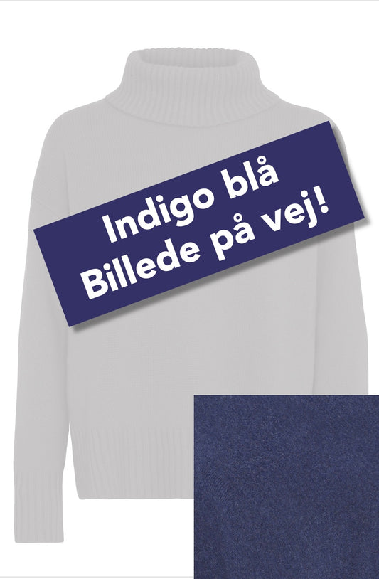 Marilyn - cashmere rullekrave sweater - Indigo Blå