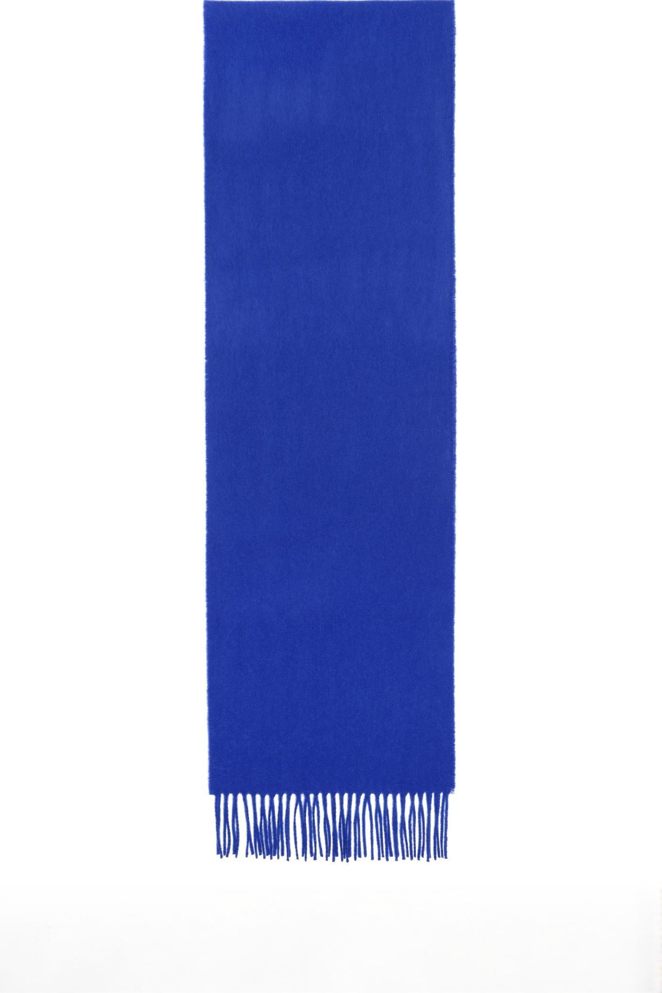 Klassisk vævet cashmere halstørklæde med frynser, fra Skotland - Blue Sodalite