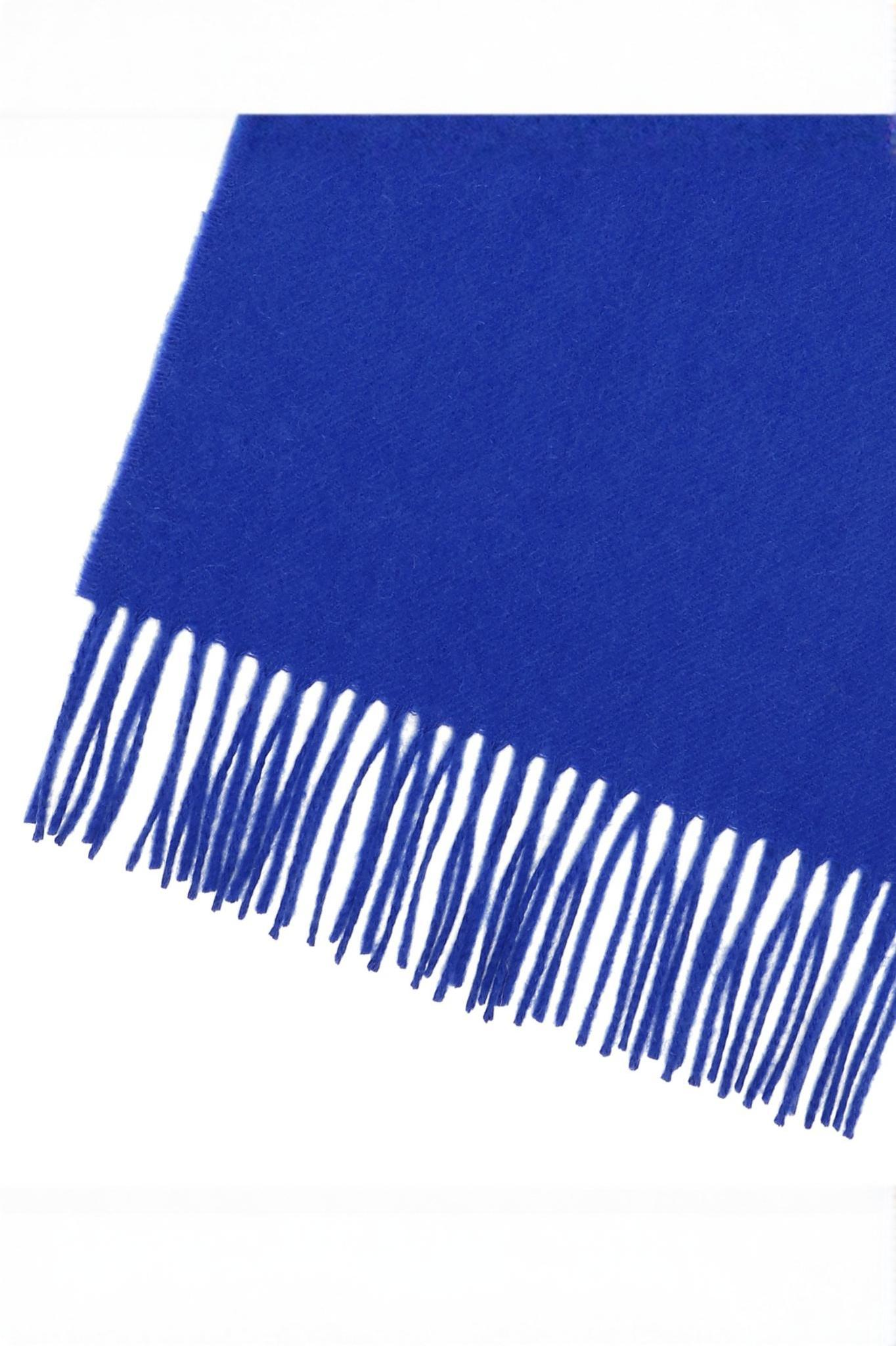 Klassisk vævet cashmere halstørklæde med frynser, fra Skotland - Blue Sodalite