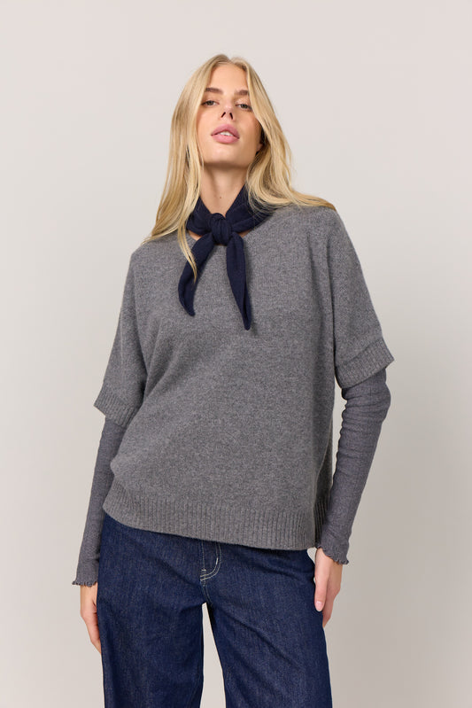 Tilde - Cashmere T-shirt - Mørkegrå